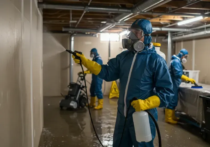 Basement Sanitization and Antimicrobial Treatment process in Calhoun, KY