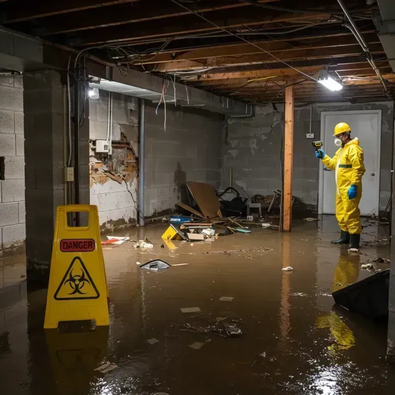 Flooded Basement Electrical Hazard in Calhoun, KY Property